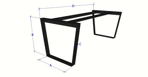 倒梯型鐵腳