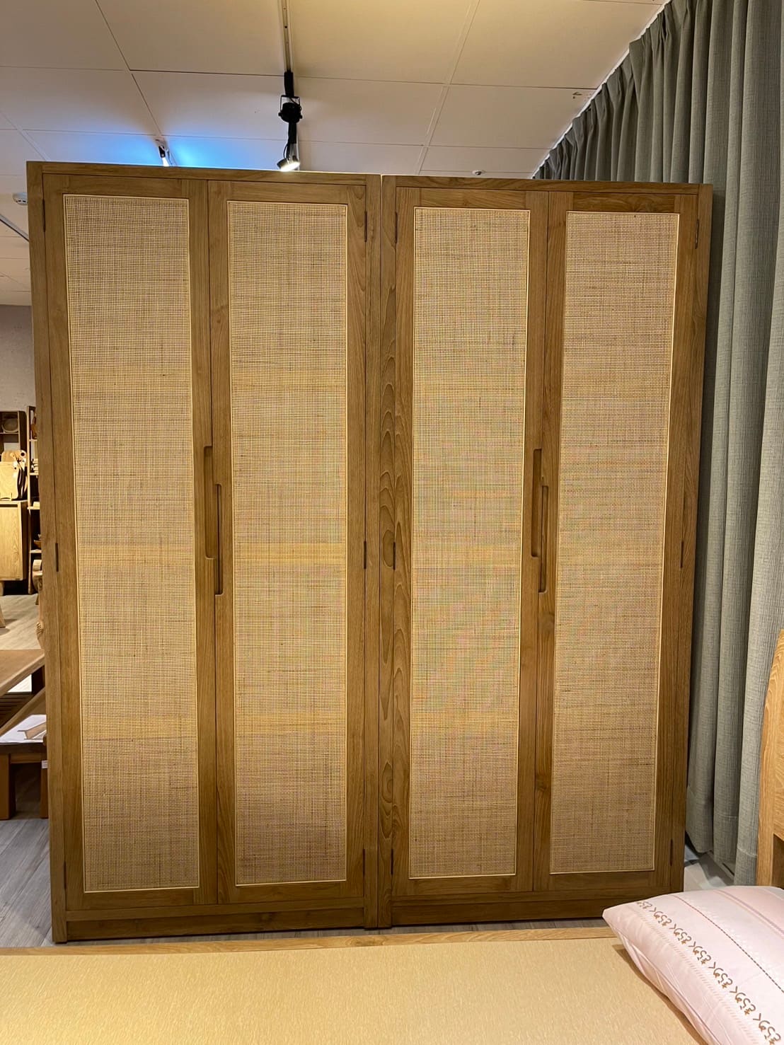 45519  藤編衣櫃-上下吊掛-90*60*208
